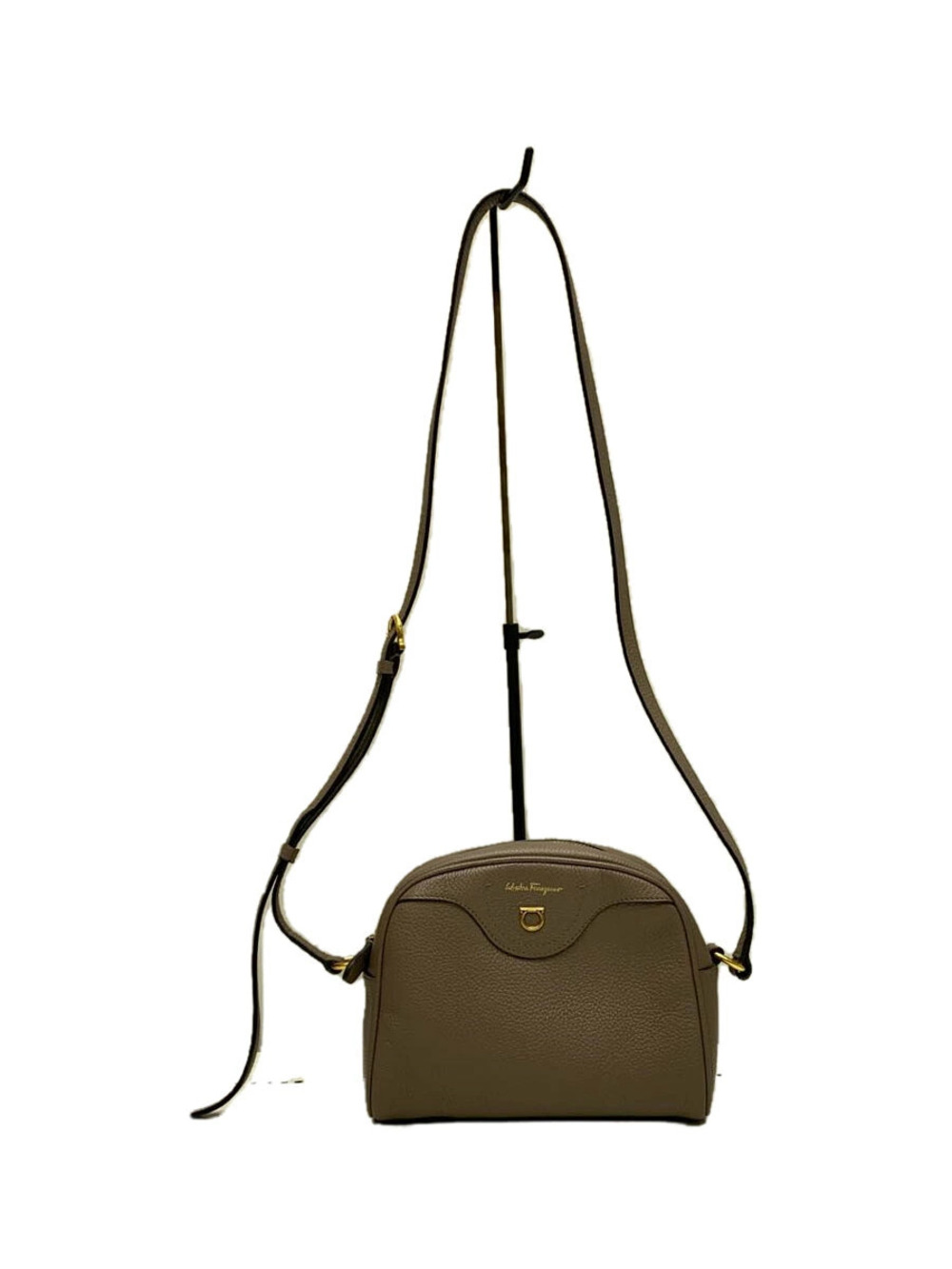 Salvatore Ferragamo Shoulder Bag Leather Beige Cream